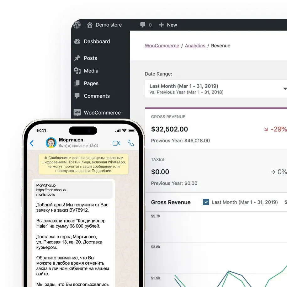 Интеграция WhatsApp, Telegram, SMS для Wordpress